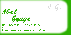 abel gyuge business card